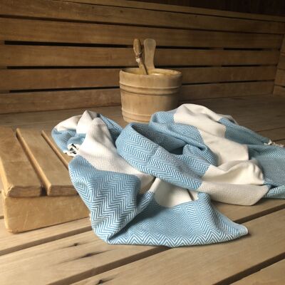 Herringbone Towel - Turquoise