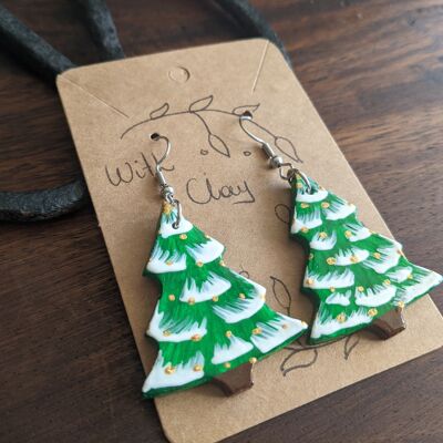 Boucles d'oreilles arbre de Noël