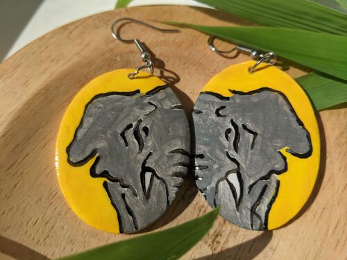 Grey Elephant earrings