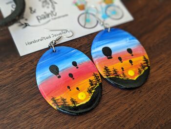 Boucles d'oreilles grandes montgolfières 8