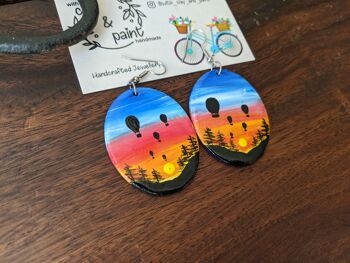 Boucles d'oreilles grandes montgolfières 10