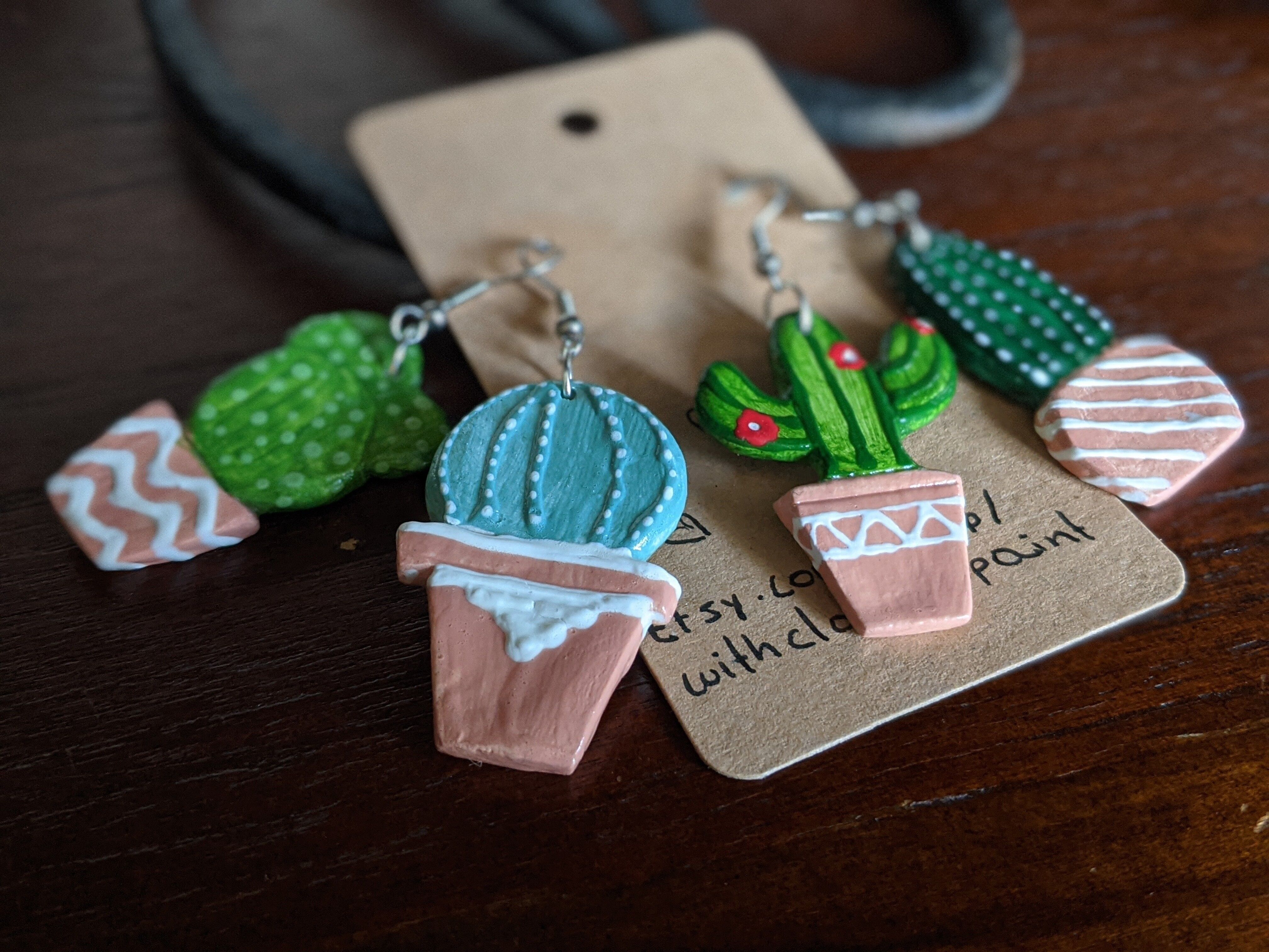 Orecchini cactus mix & match set di 4