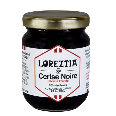 Confiture de Cerise Noire "recette fruitée" LOREZTIA 100g
