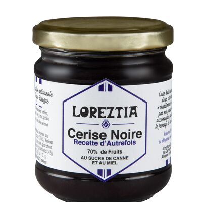 Confiture de Cerise Noire "recette d'autrefois" LOREZTIA 200g