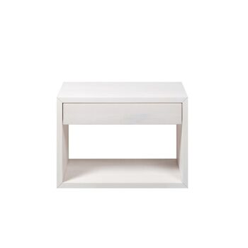 Table de chevet HUGO avec grand tiroir, Bouleau blanc 3