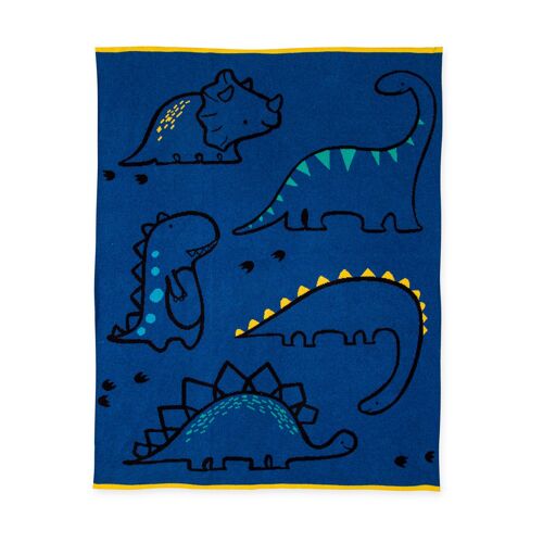 Dinosaur knitted blanket