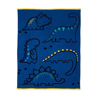 Dinosaur knitted blanket