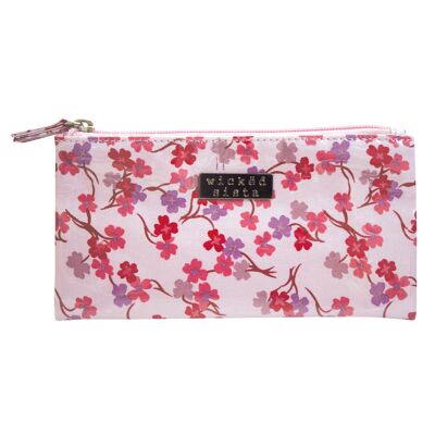 Spring Blossom Pretty in Pink small flat purse cosmetic bag