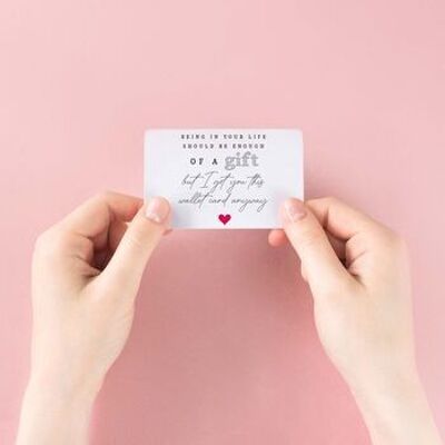 Ich bin die Geschenk-Valentinsgruß-Geldbörsen-Karte