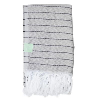 Grey Herringbone Hammam Towel