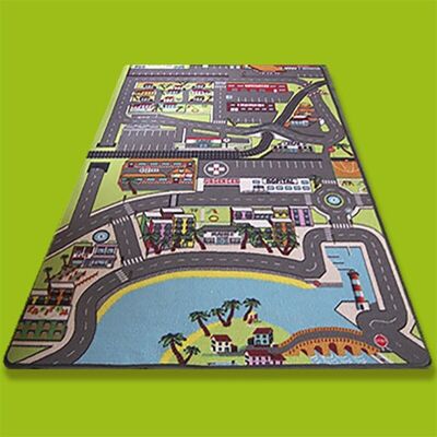Tappeto gioco per bambini strade in città 130 x 200 cm