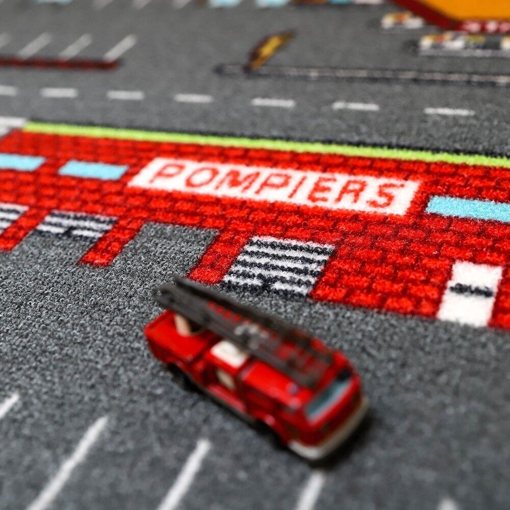 Tapis de jeu pour enfant routes dans la ville 130 x 200 cm