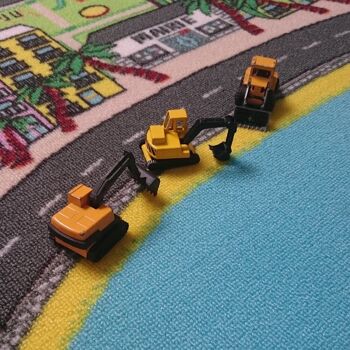 Tapis de jeu pour enfant routes dans la ville 130 x 200 cm 6