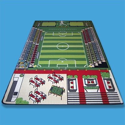 Tapis de jeu pour enfant terrain de football 130 x 200 cm