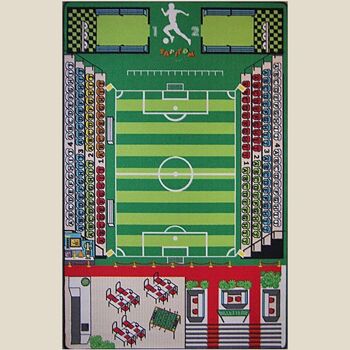 Tapis de jeu pour enfant terrain de football 130 x 200 cm 2