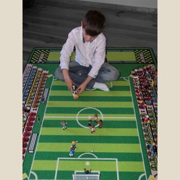 Tapis de jeu pour enfant terrain de football 130 x 200 cm 3