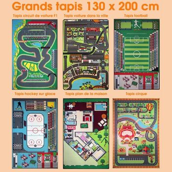 Tapis de jeu pour enfant maison 130 x 200 cm 6