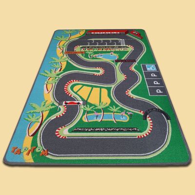 Tappetino da gioco per bambini - circuito automobilistico 95 x 133 cm