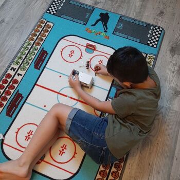 Tapis de jeu pour enfant - patinoire - hockey 95 x 133 cm 3