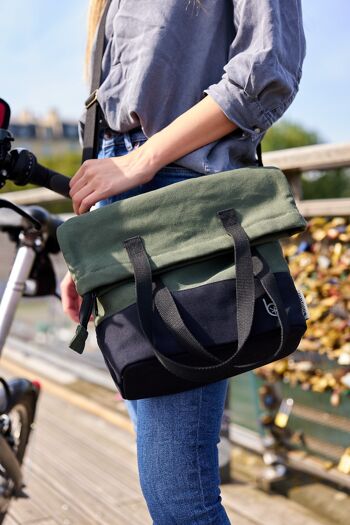 Shopper bag pour vélo flo vert 7