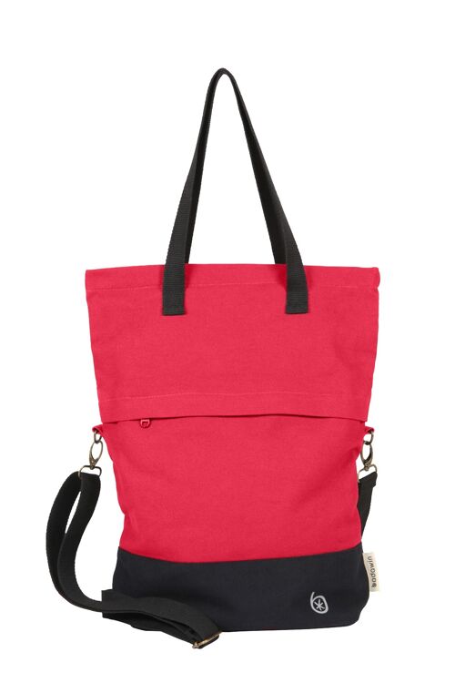 Shopper bag pour vélo flo cerise