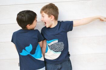 T-shirt enfant manches courtes baleine 8