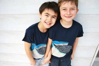 T-shirt enfant manches courtes baleine 19