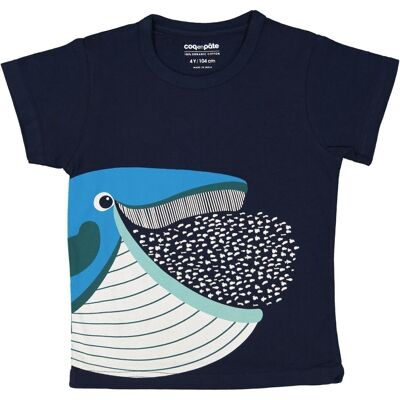 Children's whale short-sleeved t-shirt
