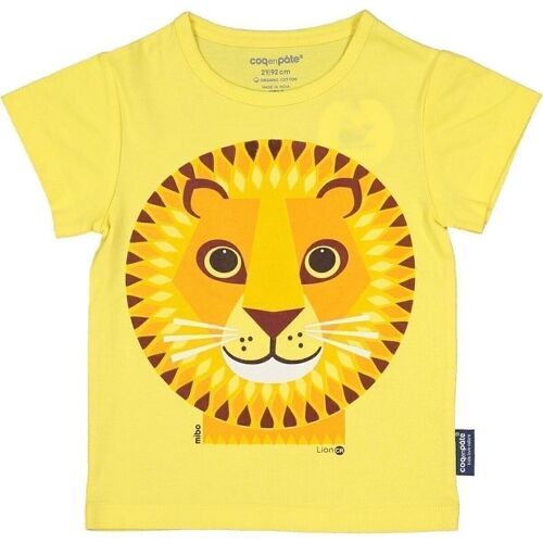 T-shirt Bio bébé et enfant manches courtes Lion