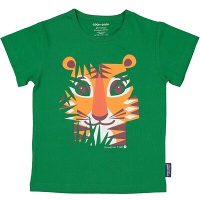 Camiseta infantil tigre manga corta