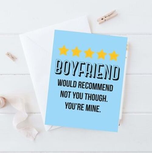Five Star Boyfriend Valentines Card