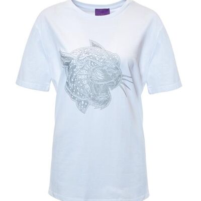 Crazy Leopard Silver-White T-Shirt Male