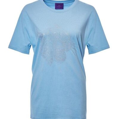 Crazy Leopard Argento-Blu T-Shirt Uomo