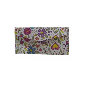 Enveloppes motif fleurs multicolor 2