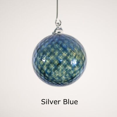 Silver Blue Ornament