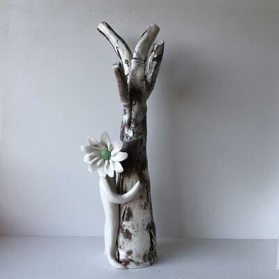Green Daisy Lady ‘Standing by Tree’ (Jewellery Holder)