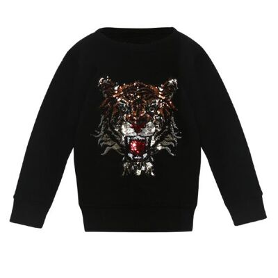 Mini Sparkling Tiger Sweatshirt Black