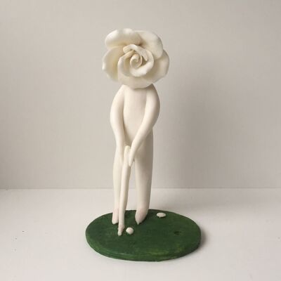 Standing Golfer Lady Rose