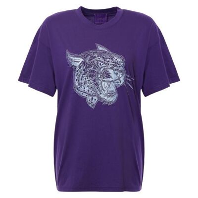 Crazy Leopard Silver-Plum T-Shirt