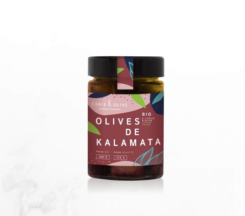 Olives Bio de Kalamata à l'huile d'olive - 360g