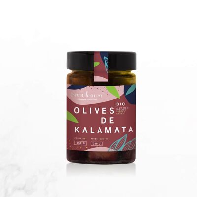 Olives Bio de Kalamata à l'huile d'olive - 360g
