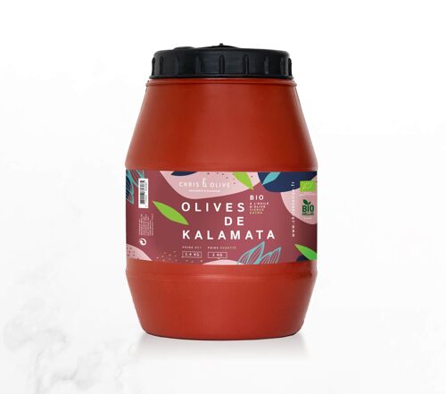 Olives Bio de Kalamata à l'huile d'olive - 2 kg