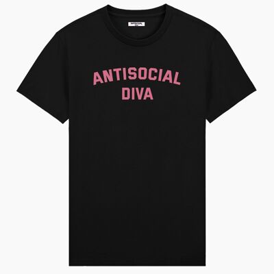 T-shirt unisexe noir Diva