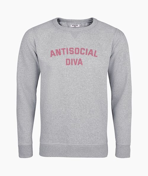 Diva gray unisex sweatshirt