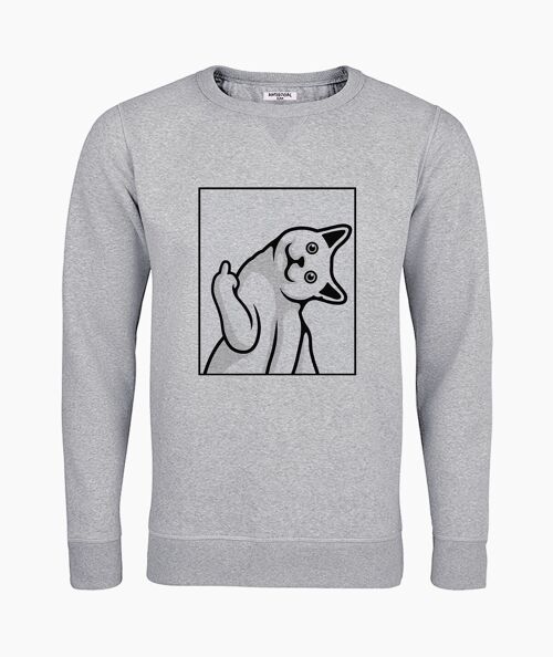 Fuck meowself gray unisex sweatshirt