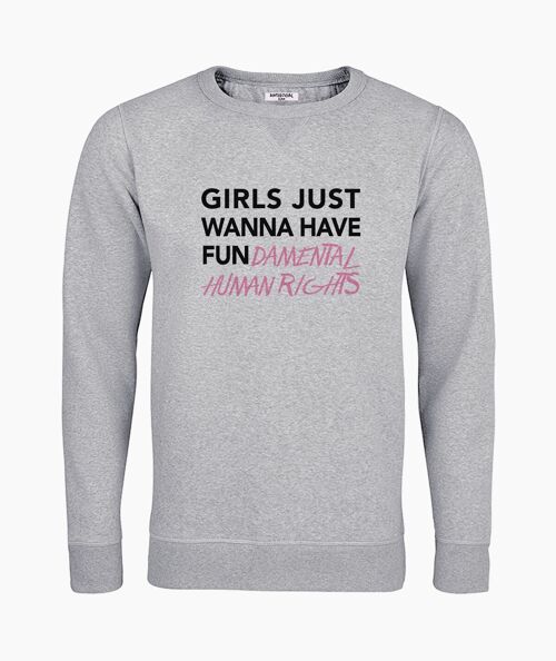 Fun gray unisex sweatshirt