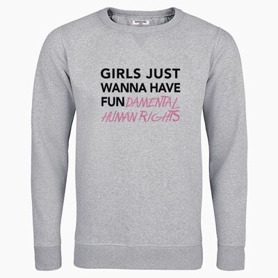 SWEAT-SHIRT UNISEXE FUN GRIS