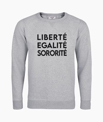 SWEAT-SHIRT UNISEXE GRIS LIBERTE 1