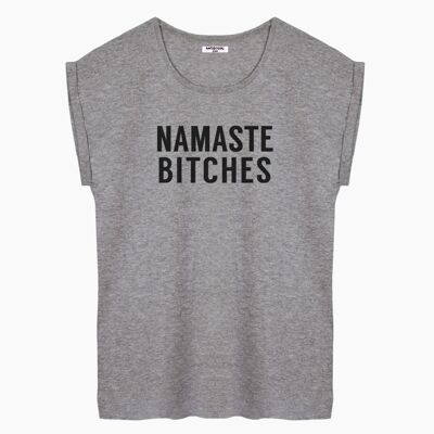 DAS T-SHIRT DER GRAUEN FRAUEN NAMASTE