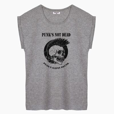 Punk drunk gray women's t-shirt